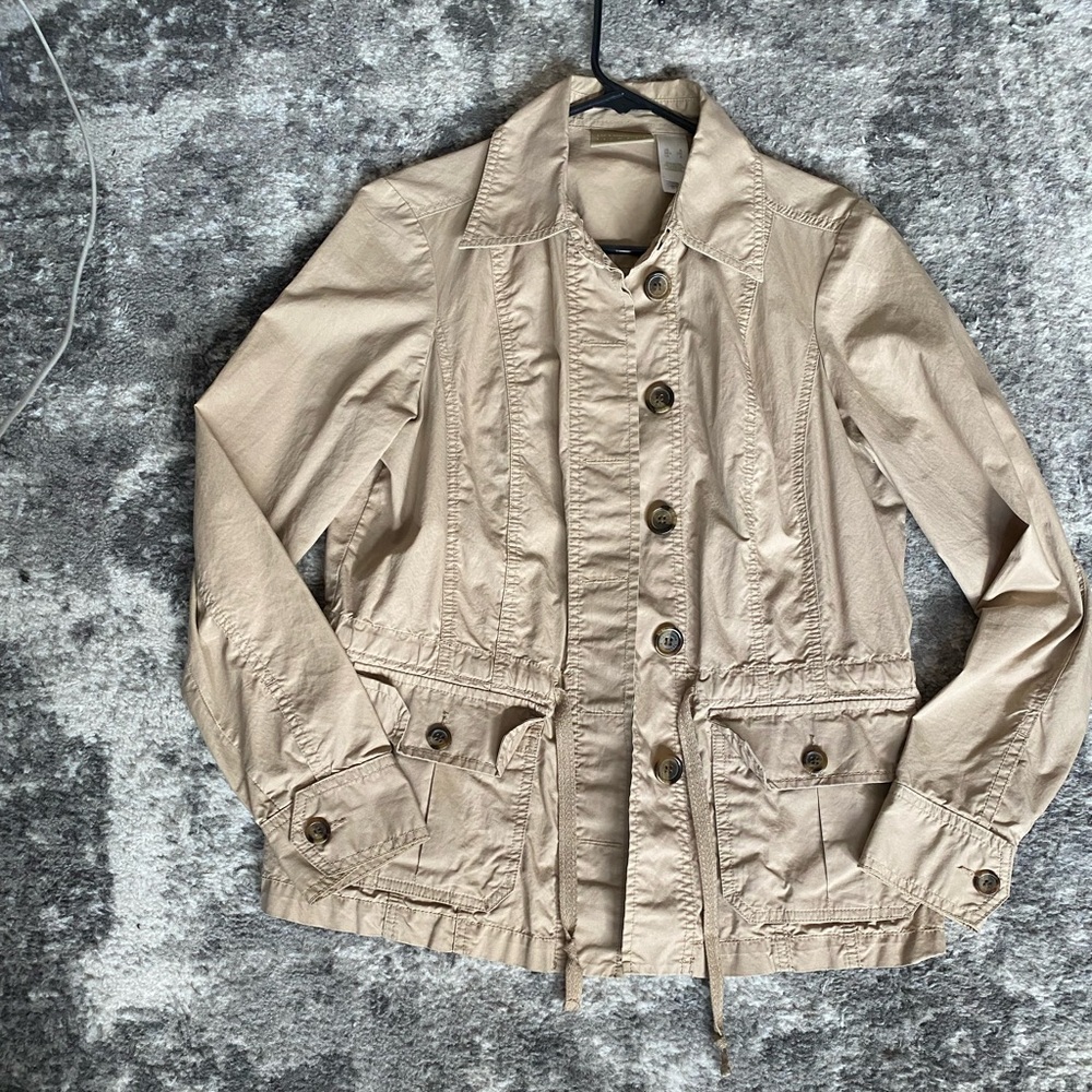 Liz Claiborne Tan Utility Jacket size small - Picture 4 of 8
